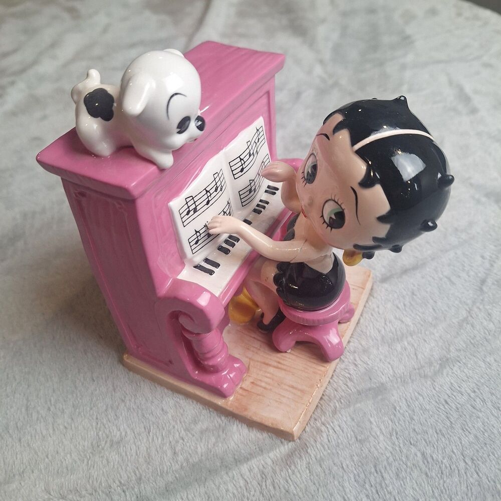 Betty Boop Ceramic Pink Piano Music Box "I Wanna Be Loved By You" from Enesco